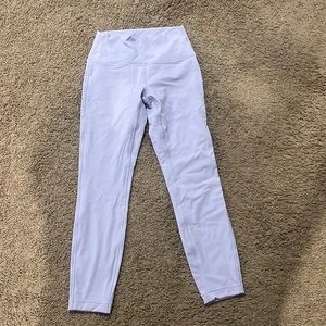 LuluLemon Wunder Under High rise tight 15”. Size 6. Pastel Blue.